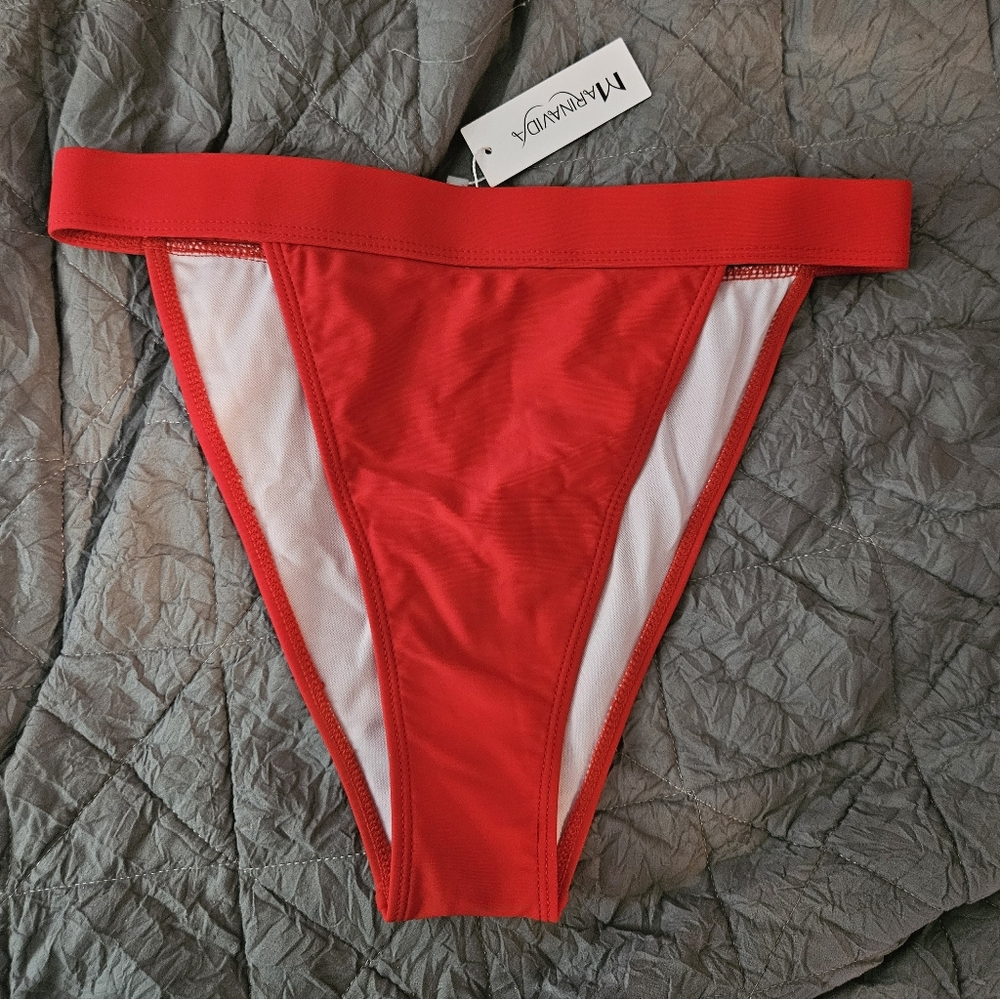 NWT Marinavida Large Red Sexy Bikini Bottom